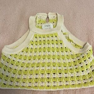 Size 11-12 kids Zara lime green tank.
